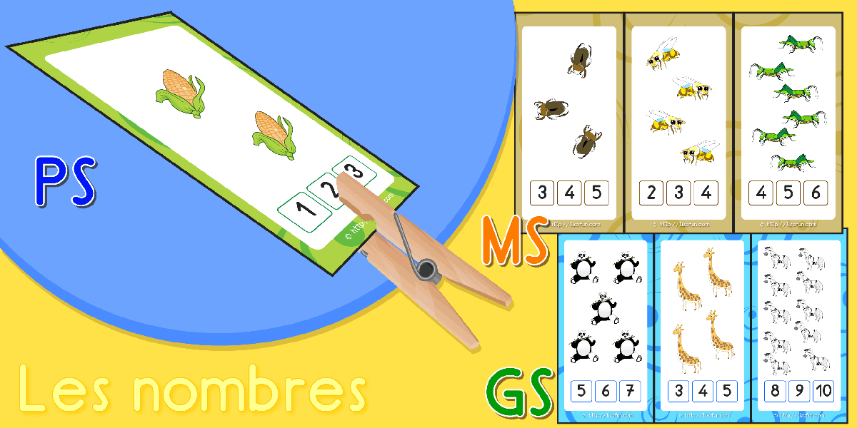  Apprendre les nombres | Dénombrement Maternelle PS MS GS 