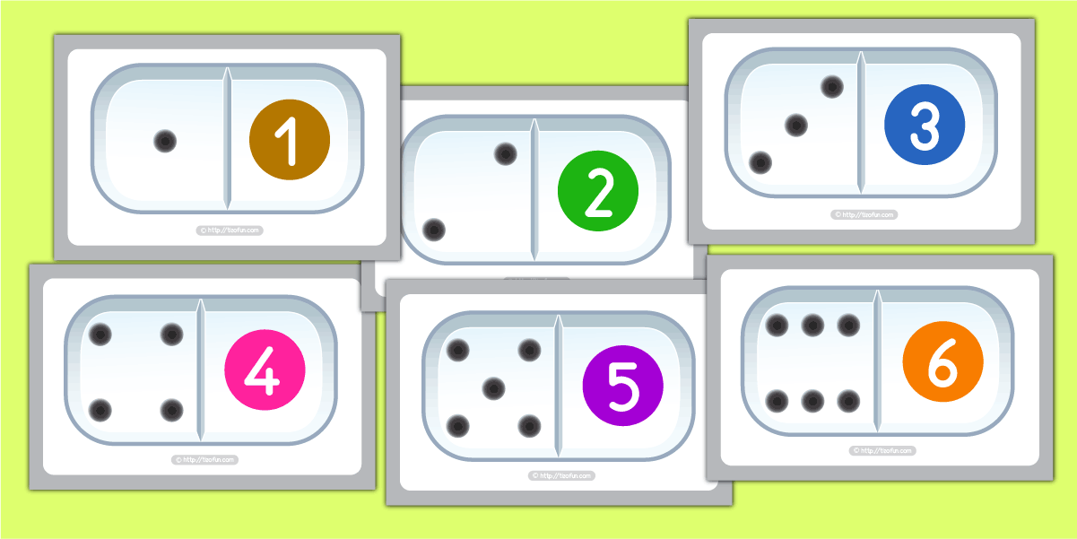  Apprendre les nombres de 1 à 6 avec les dominos en Maternelle 