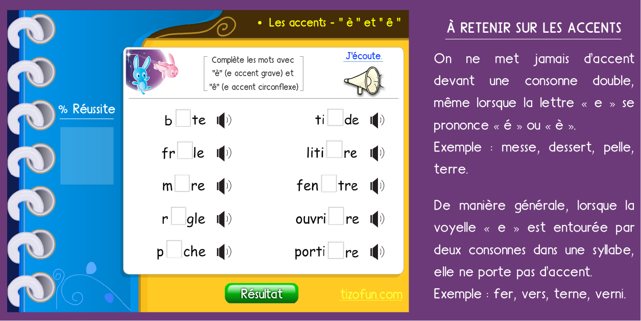 Apprendre le Français Cours & exercices d'orthographe en ligne