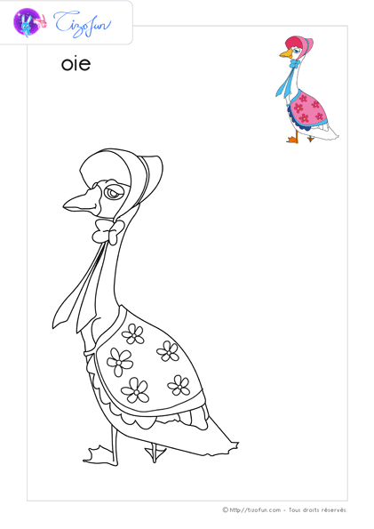 animaux-ferme-dessin-a-colorier-oie-coloriage