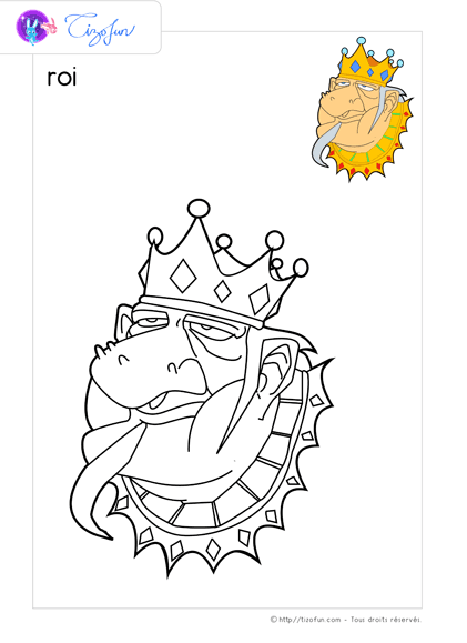 coloriage-metier-dessin-roi