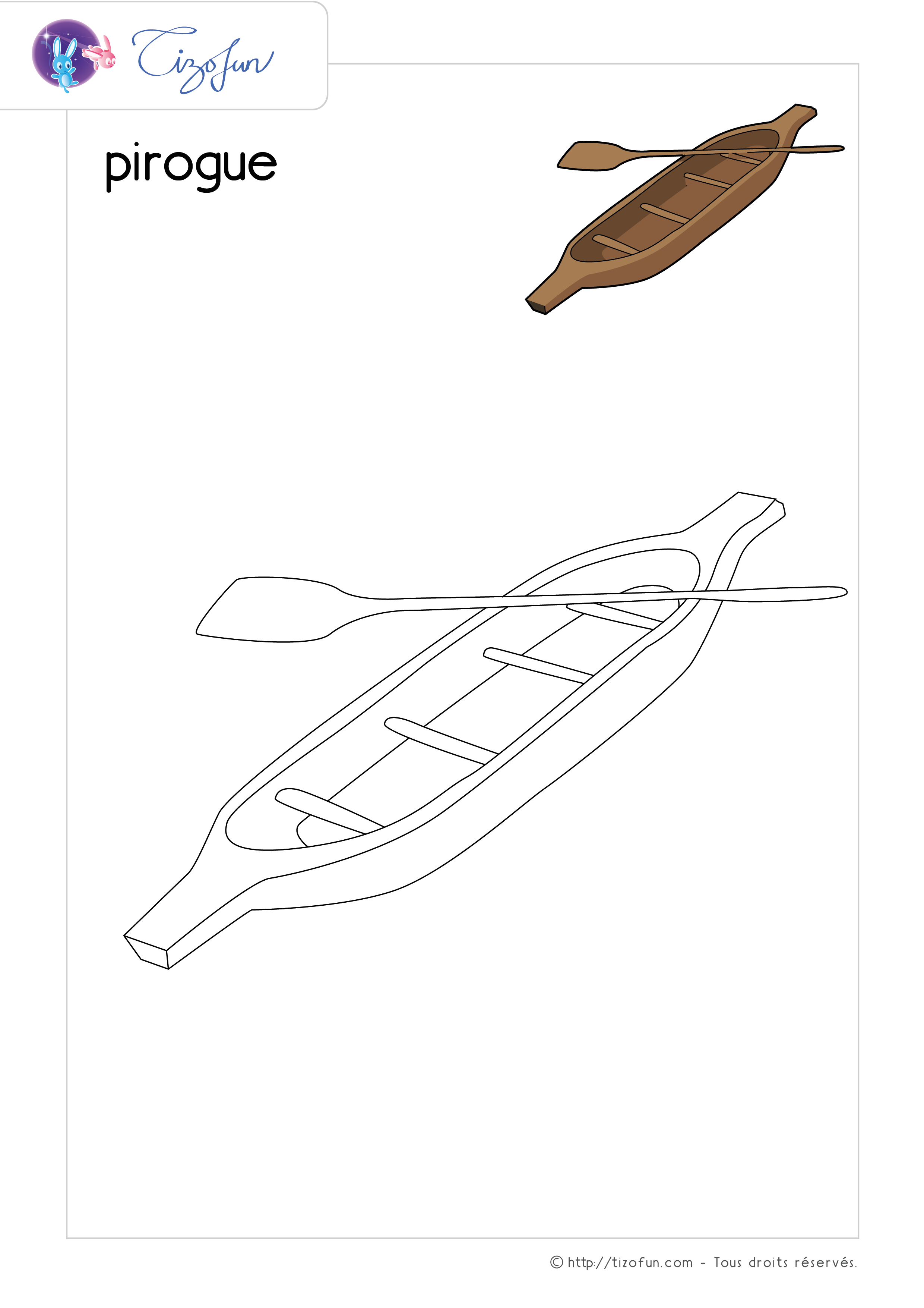 coloriage-transport-dessin-pirogue