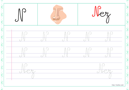 14-trace-les-lettres-majuscule-cursive-n