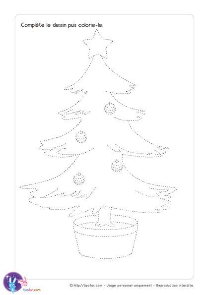 Graphisme dessin de Noel Sapin de Noel et boules de Noel