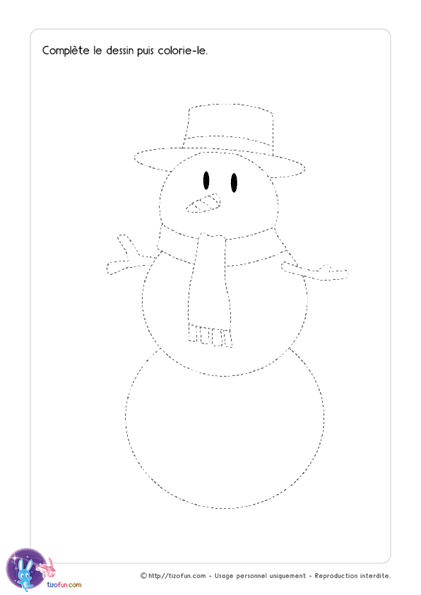 Graphisme dessin de Noel Bonhomme de neige