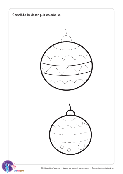 Graphisme dessin de Noel Boule de Noel