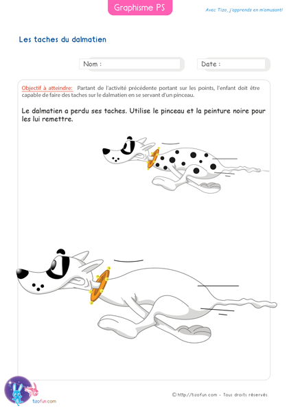 graphisme-petite-section-maternelle-ps-les-taches-du-dalmatien