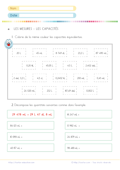 calcul du volume cm2