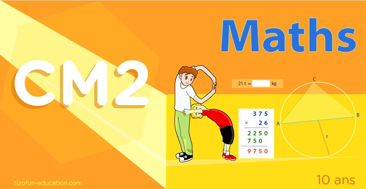 Exercice de Math CM2 Nombres Calcul Géométrie Mesures