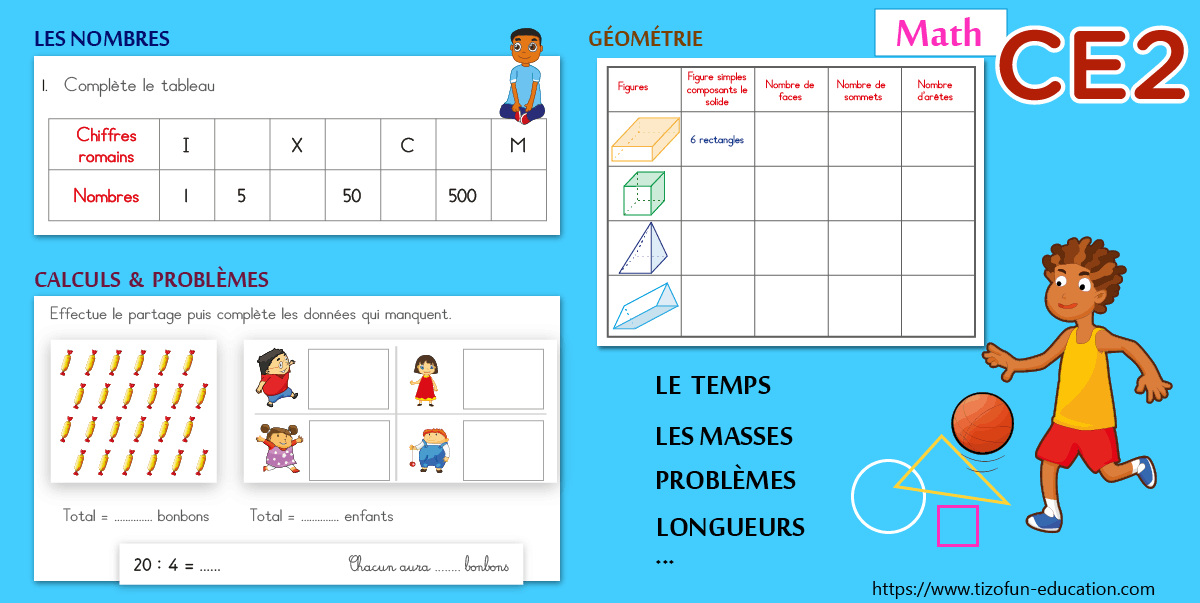 Exercice de Math CE2 à imprimer – Maths CE2 PDF