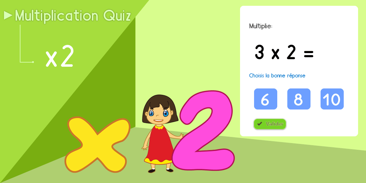 Multiplier par 2 | Quiz Multiplication Maths en ligne & PDF