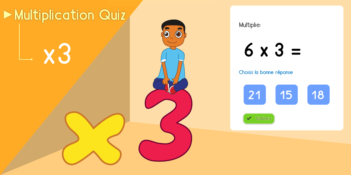 Multiplier par 3 | Quiz Multiplication PDF Fiche & test en ligne
