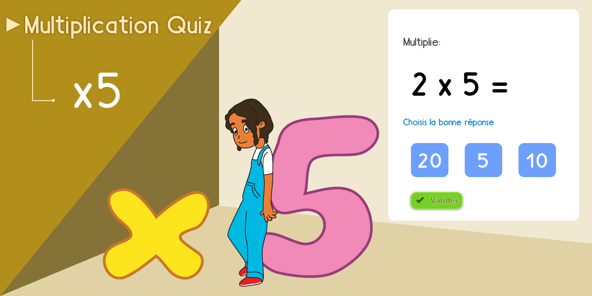 Multiplier par 5 - Multiplication Quiz x5 PDF Worksheets & test
