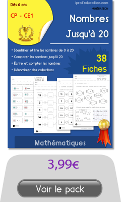 Apprendre les nombres de 0 à 20 - Apprendre à compter de 0 à 20 CP CE1