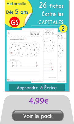 Apprendre à écrire les capitales d&#039;imprimerie GS CP