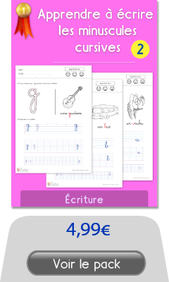 Apprendre à écrire les minuscules cursives