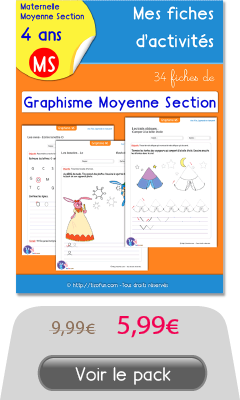 34 Fiches de Graphisme MS &amp; GS Maternelle