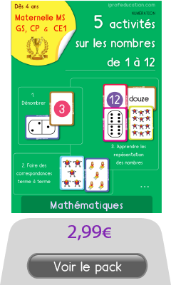 Jeu de cartes pour maîtriser les nombres de 1 à 12