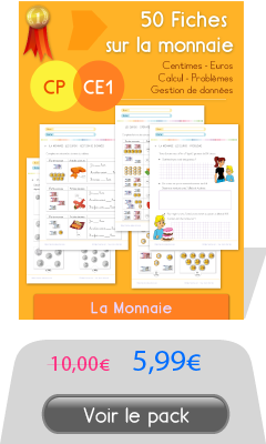 Exercices Monnaie CP CE1 | Fiches Monnaie Euro CE1 PDF